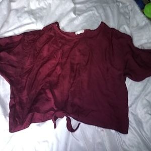 Maroon top lightweight material
